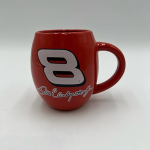 NASCAR Dale Earnhardt Jr #8 Signature‎ Licensed Red Rounded Coffee Mug Tea Cup